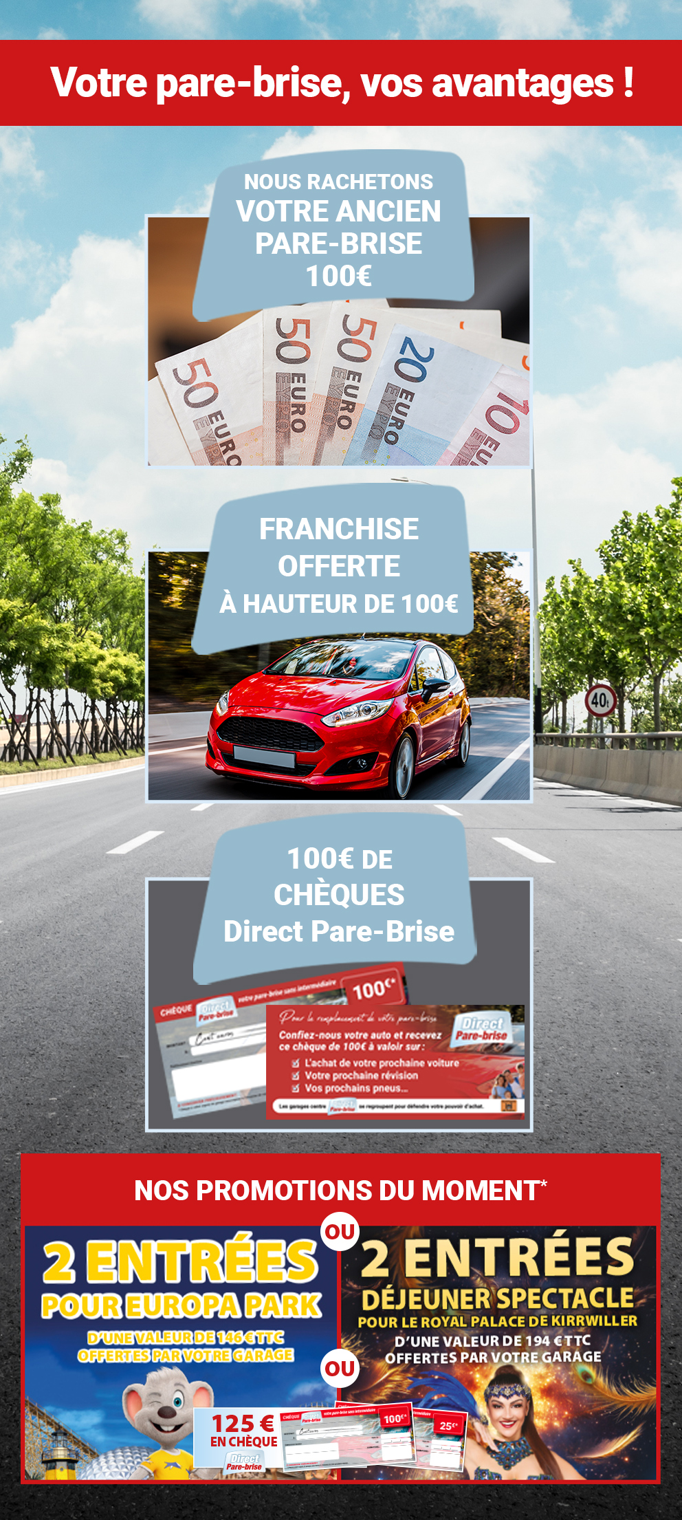 Direct Pare-Brise Alsace, découvrir nos offres de pare-brises.